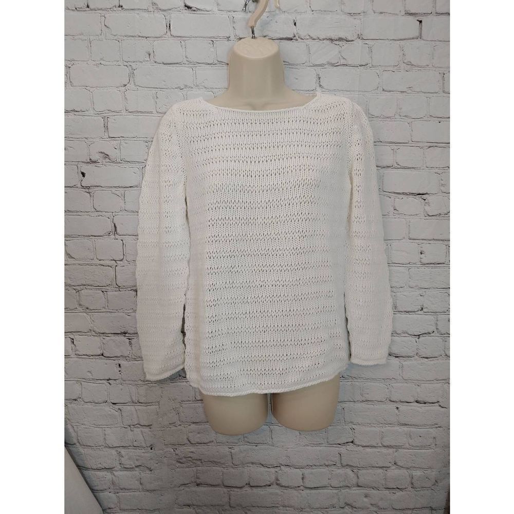 New York & Co Women's Size Medium White Knit Sweater